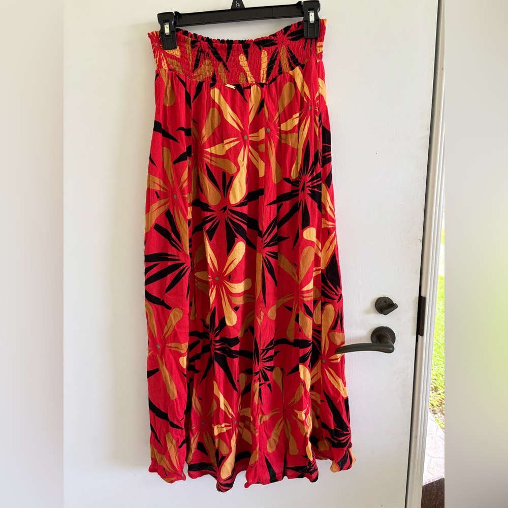 Tanoa pull on midi skirt NEW NWT colorful vacation spring summer - Picture 2 of 7